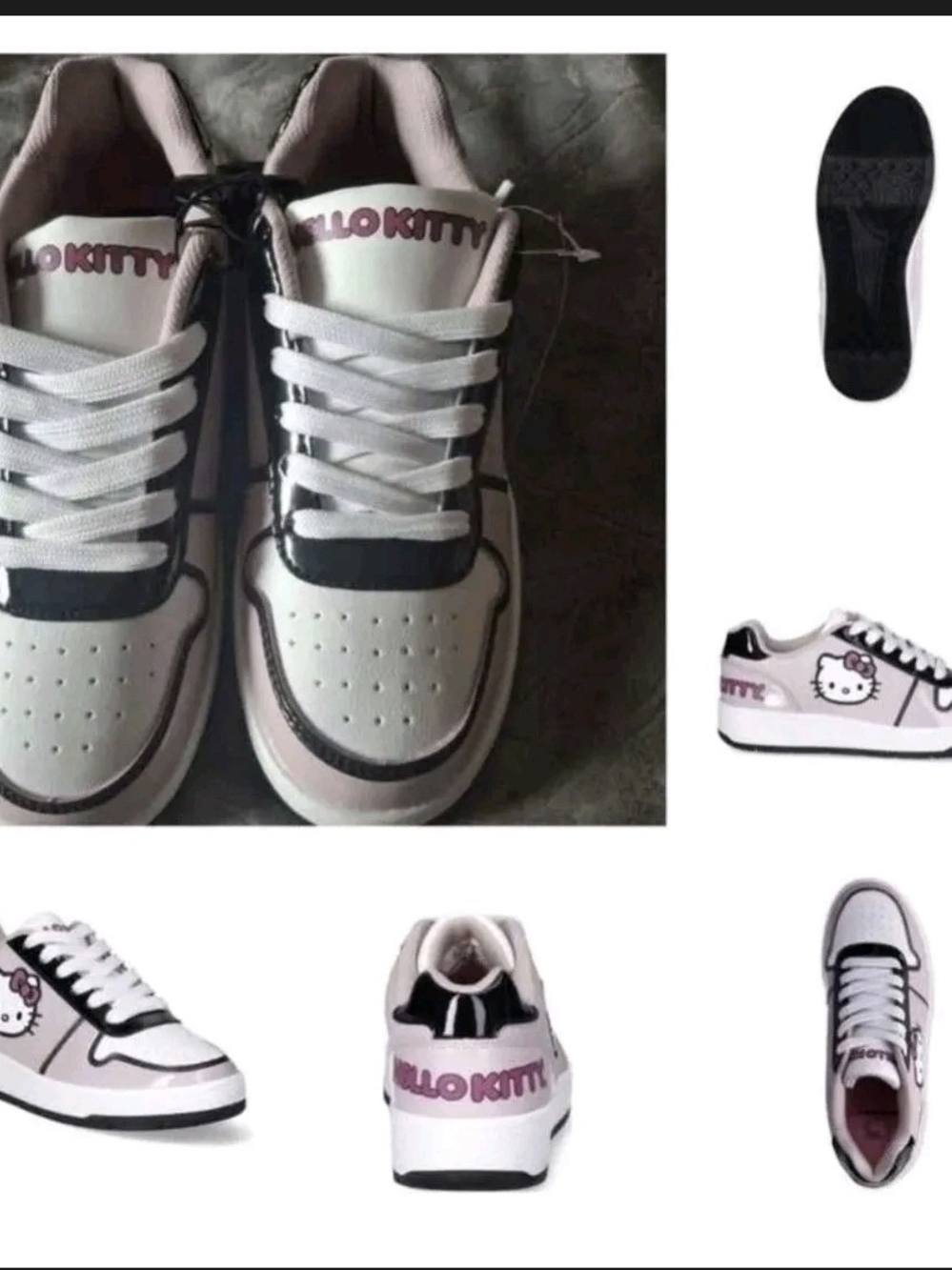 NWT! Women's 8 Hello Kitty by Sanrio Pink Low Top Casual Lace-up Court Sneakers
